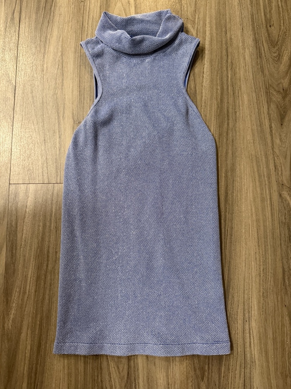 Sleeveless Turtleneck Mini Dress in Light Lavender